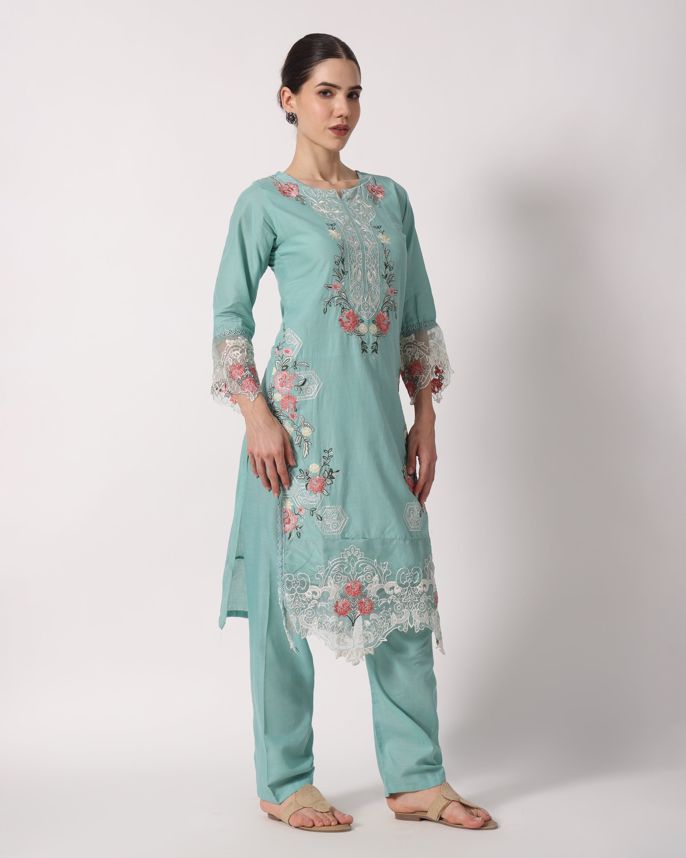 Noor - Aqua Dream Cotton Suit