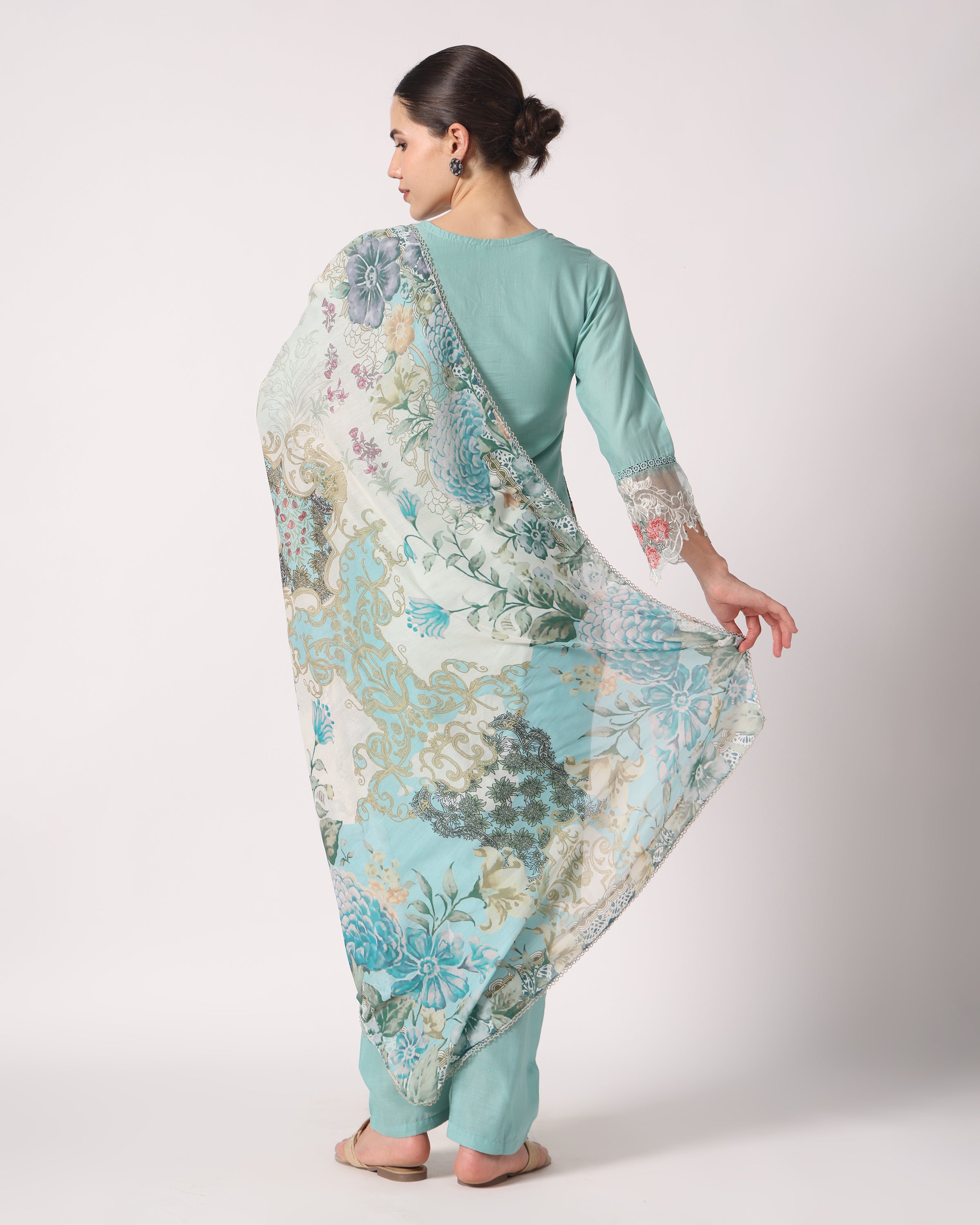 Noor - Aqua Dream Cotton Suit